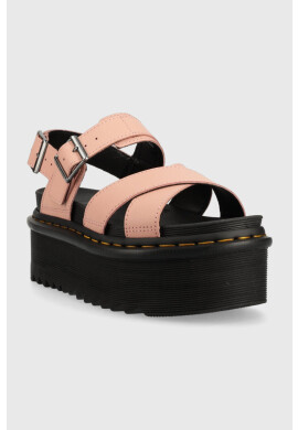 Dr. Martens Кожени сандали Voss II Quad в розово с платформа DM30717329 - Pepit.bg