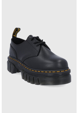 Dr. Martens Половинки обувки Audrick 3-Eye Shoe дамски в черно с равна подметка - Pepit.bg