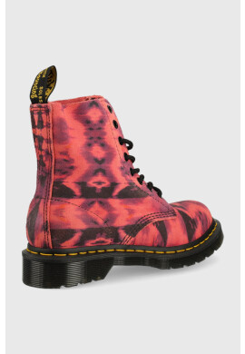 Dr. Martens Велурени кубинки в розово с платформа - Pepit.bg