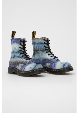 Dr. Martens Велурени кубинки с платформа - Pepit.bg