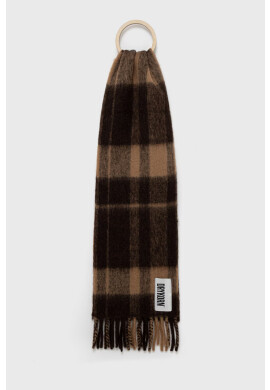 Drykorn Вълнен шал в кафяво с десен - Pepit.bg
