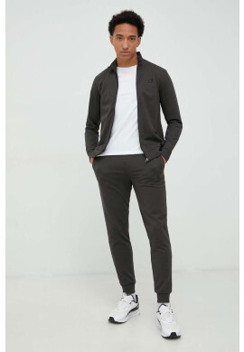 EA7 Emporio Armani Памучен анцуг в зелено - Pepit.bg
