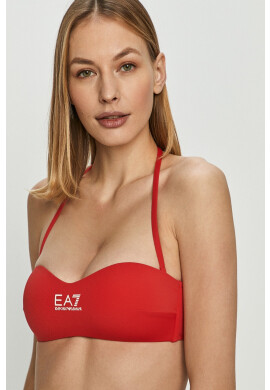 EA7 Emporio Armani Бански от две части в червено с подплатена чашка - Pepit.bg