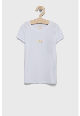 EA7 Emporio Armani Детска тениска в бяло - Pepit.bg