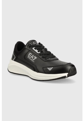 EA7 Emporio Armani Кожени маратонки в черно X8X139 XK324 N763 - Pepit.bg