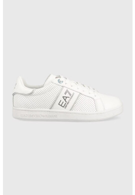 EA7 Emporio Armani Кожени маратонки Classic Perf в бяло - Pepit.bg