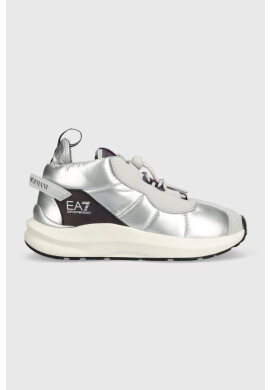 EA7 Emporio Armani Маратонки в сребристо - Pepit.bg