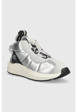 EA7 Emporio Armani Маратонки в сребристо - Pepit.bg