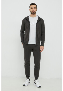 EA7 Emporio Armani Памучен анцуг мъжки в зелено - Pepit.bg
