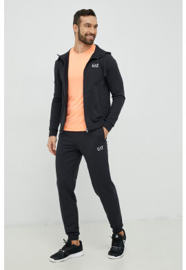 EA7 Emporio Armani Памучен анцуг в тъмносиньо - Pepit.bg