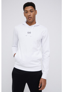 EA7 Emporio Armani Памучен анцуг в бяло - Pepit.bg