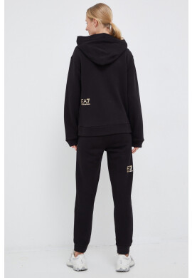 EA7 Emporio Armani Памучен анцуг в черно - Pepit.bg