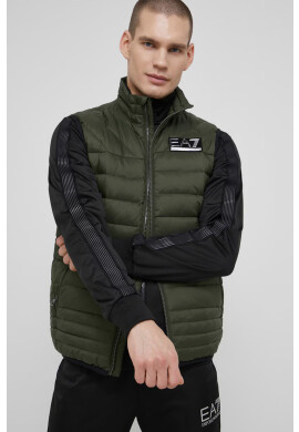EA7 Emporio Armani Пухен елек мъжки в зелено с преходна изолация - Pepit.bg