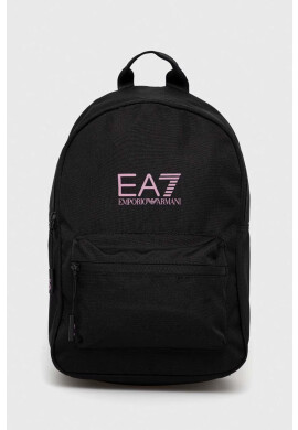 EA7 Emporio Armani Раница в черно малък размер с принт - Pepit.bg