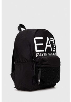 EA7 Emporio Armani Раница в черно голям размер с принт - Pepit.bg