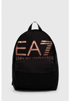 EA7 Emporio Armani Раница в черно голям размер с принт - Pepit.bg