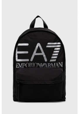 EA7 Emporio Armani Раница в черно голям размер с принт - Pepit.bg