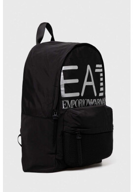 EA7 Emporio Armani Раница в черно голям размер с принт - Pepit.bg