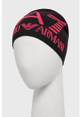 EA7 Emporio Armani Шапка в розово с фина плетка от памук - Pepit.bg