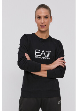 EA7 Emporio Armani Суичър дамски в черно с принт - Pepit.bg