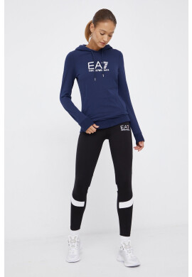 EA7 Emporio Armani Суичър дамски в тъмносиньо с изчистен дизайн - Pepit.bg