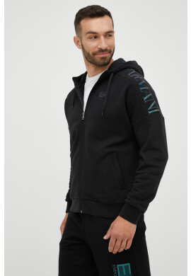 EA7 Emporio Armani Суичър в лилаво с принт - Pepit.bg