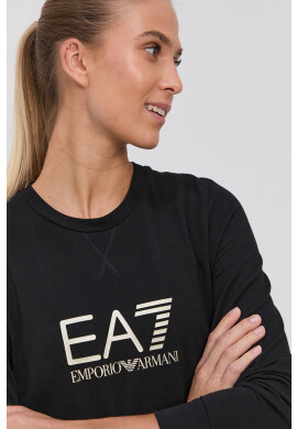 EA7 Emporio Armani Суичър дамски в черно с принт - Pepit.bg