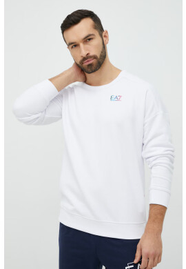 EA7 Emporio Armani Суичър в черно с качулка с принт - Pepit.bg