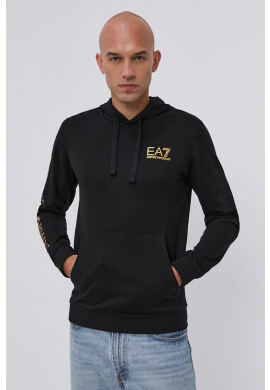 EA7 Emporio Armani Суичър в лилаво с апликация - Pepit.bg