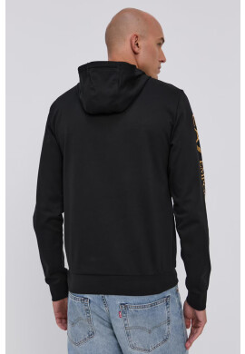 EA7 Emporio Armani Суичър мъжки в черно с принт - Pepit.bg