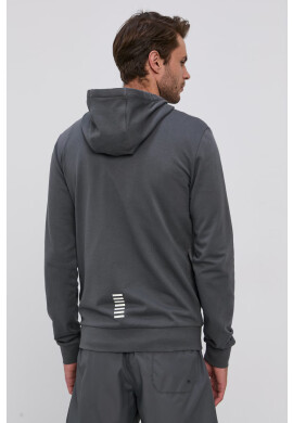 EA7 Emporio Armani Суичър мъжки в сиво с принт - Pepit.bg