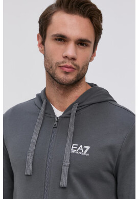 EA7 Emporio Armani Суичър мъжки в сиво с принт - Pepit.bg
