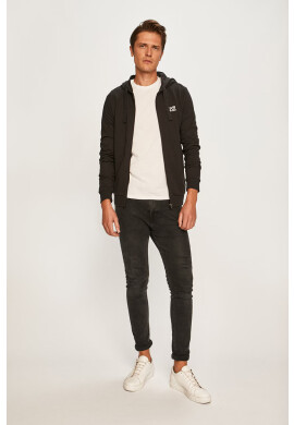EA7 Emporio Armani Суичър мъжки в черно с принт - Pepit.bg