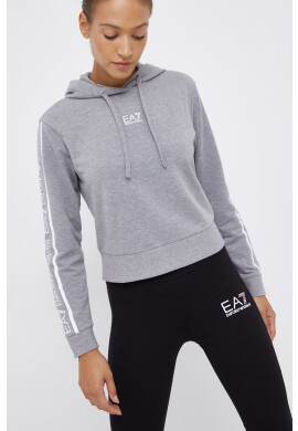 EA7 Emporio Armani Суичър дамски в сиво с принт - Pepit.bg