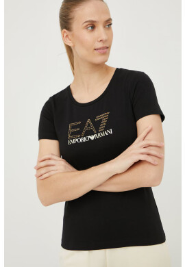 EA7 Emporio Armani Тениска в черно - Pepit.bg