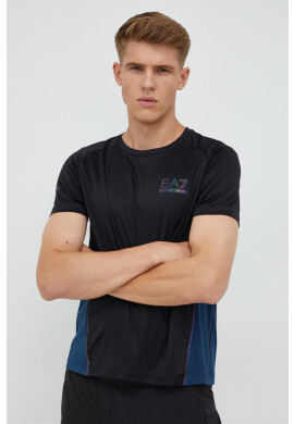 EA7 Emporio Armani Тениска в лилаво - Pepit.bg