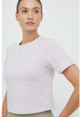 EA7 Emporio Armani Тениска в лилаво - Pepit.bg