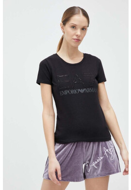 EA7 Emporio Armani Тениска в черно - Pepit.bg
