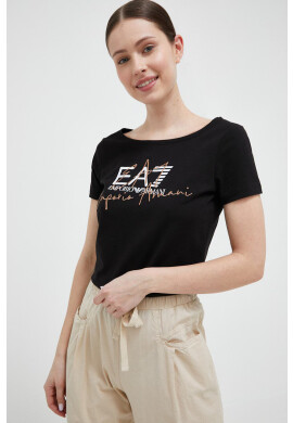 EA7 Emporio Armani Тениска в черно - Pepit.bg