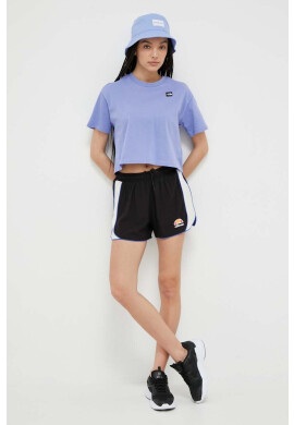 Ellesse Къс панталон в черно с десен с висока талия - Pepit.bg