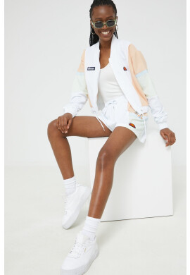 Ellesse Къси панталони в бяло с апликация със стандартна талия - Pepit.bg