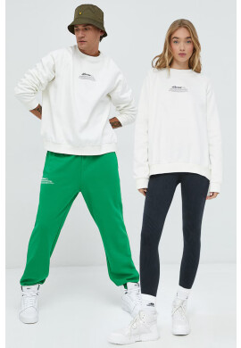 Ellesse Памучен суичър в бяло с принт - Pepit.bg