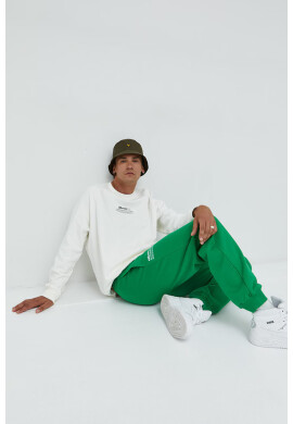 Ellesse Памучен суичър в бяло с принт - Pepit.bg