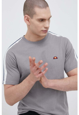 Ellesse Памучна тениска в сиво с апликация - Pepit.bg