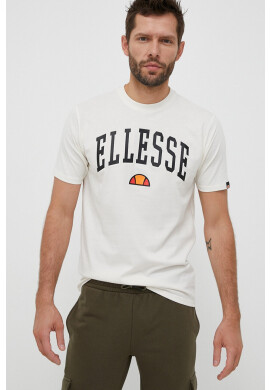Ellesse Памучна тениска в бежово с принт - Pepit.bg