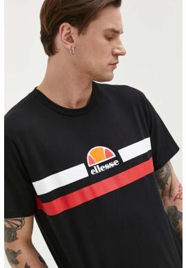 Ellesse Памучна тениска в черно с принт - Pepit.bg
