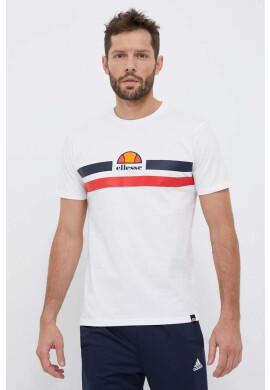 Ellesse Памучна тениска в бяло с принт - Pepit.bg