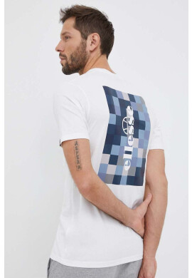 Ellesse Памучна тениска в бяло с принт - Pepit.bg