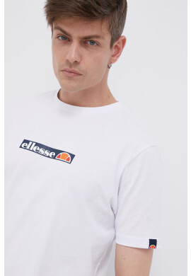 Ellesse Памучна тениска в бяло с принт - Pepit.bg