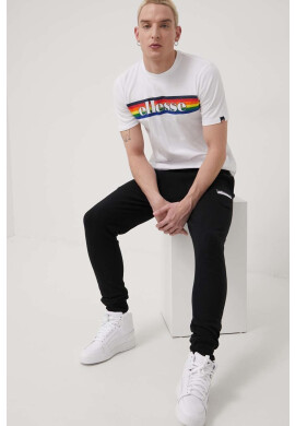 Ellesse Памучна тениска в бяло с принт - Pepit.bg